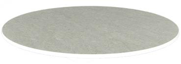 Flüstertischplatte PLUS, rund, Diagonale 90 cm - grau