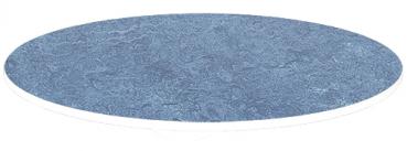 Flüstertischplatte PLUS, rund, Diagonale 90 cm - blau