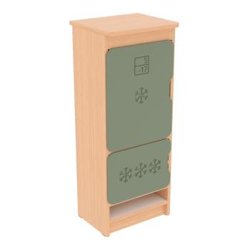 Küche Quadro - Kühlschrank, Ahorn Jylland - blassgrün