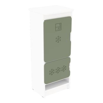 Küche Quadro - Kühlschrank, weiss - blassgrün