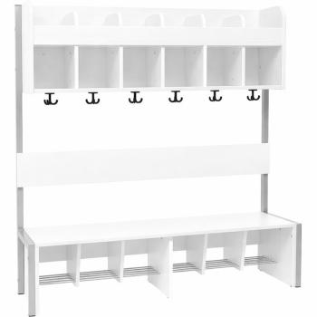 Rückenlehne Garderobe Quadro 6, weiss