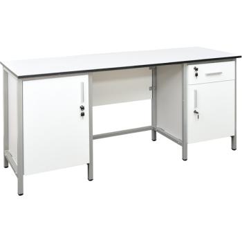 Labortisch LAB – HPL-Platte grau