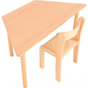 HPL-beschichtete Tischplatte, trapezförmig