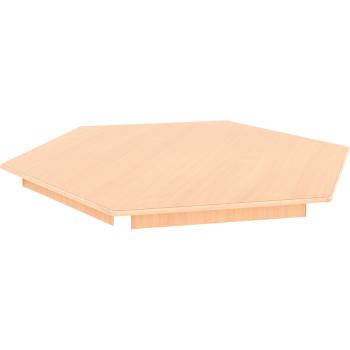 HPL-beschichtete Tischplatte, 6eckig