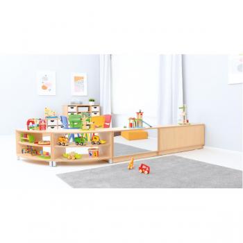 Schrank S, Rückwand als Spiegel, B 89,1 - auf Sockel