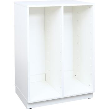 Quadro - Schrank L für 12 schmale Schubladen, B 79, weiss - auf Sockel