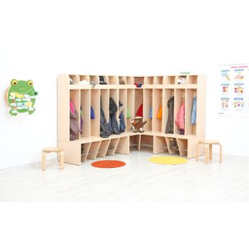 Eckgarderobe Schmetterling 6, Sitzhöhe: 26 cm