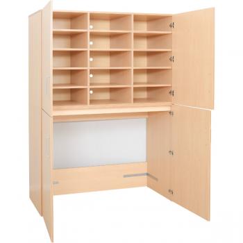 Schrank B für 15 Kindergartenbetten, mit Türen