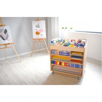 Regal für Bastelutensilien, auf Rollen