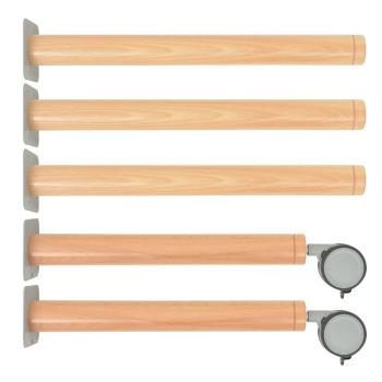 Flexi Runde Tischbeine, 3+2 Stck., für Tischhöhe: 58 cm