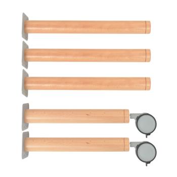 Flexi Runde Tischbeine, 3+2 Stck., für Tischhöhe: 64 cm