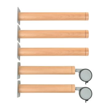 Flexi Runde Tischbeine, 3+2 Stck., für Tischhöhe: 70 cm