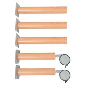 Flexi Runde Tischbeine, 3+2 Stck., für Tischhöhe: 76 cm