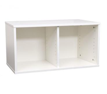 Quadro - Aufsatzregal S, mit Mittelwand, B 79, weiss
