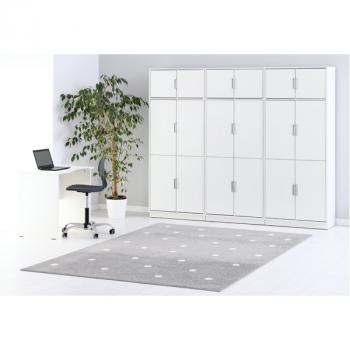 Quadro - Aufsatzregal S, mit Mittelwand, B 79, weiss