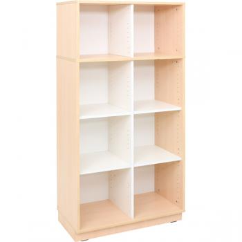 Quadro - Aufsatzregal S, mit Mittelwand, B 79, Ahorn