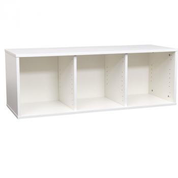 Quadro - Aufsatzregal S, mit 2 Mittelwänden, B 116, weiss