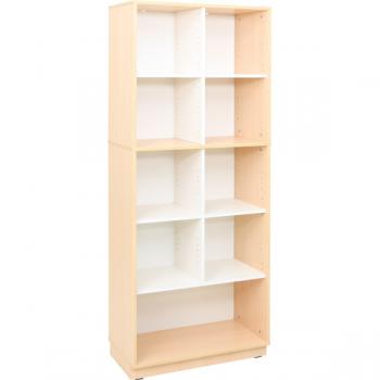 Quadro - Aufsatzregal M, mit Trennwand, B 79, Ahorn