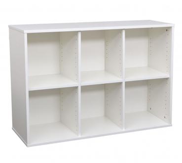 Quadro - Aufsatzregal M, mit 2 Trennwänden, B 116, weiss
