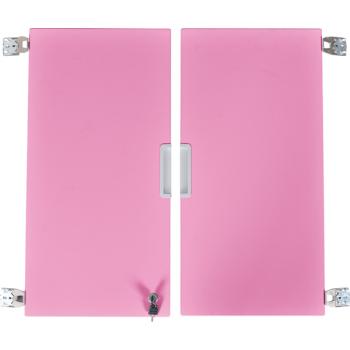 Quadro - Türenpaar mittelgross, 180°, abschliessbar, zur Korpusbefestigung - flieder