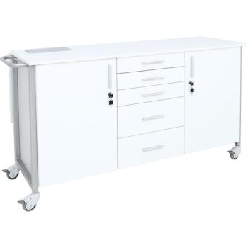 Mobiler Laborschrank mit Klapptisch