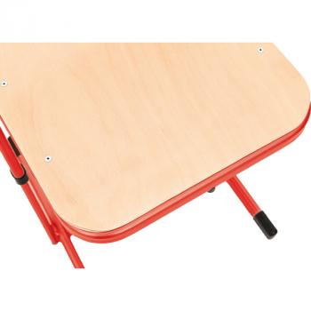 Stuhl TS, höhenverstellbar 6-7, Sitzhöhe 46-51 cm, für Tischhöhe 76-82 cm - rot - Buche