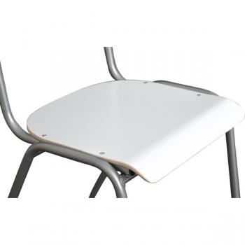 Stuhl H 6, Sitzhöhe 46 cm, für Tischhöhe 76 cm - weiss