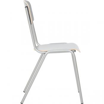 Stuhl H 6, Sitzhöhe 46 cm, für Tischhöhe 76 cm - grau