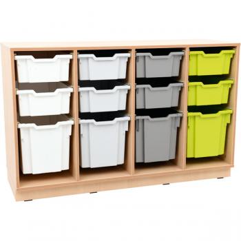 Regal M für Kunststoffbehälter - B 138, auf Sockel