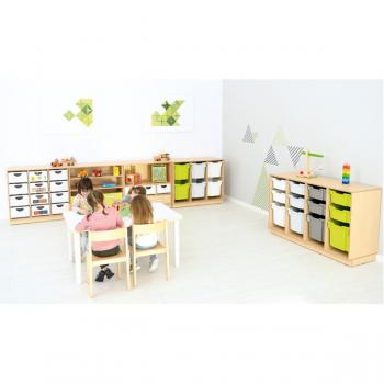 Regal M für Kunststoffbehälter - B 138, auf Sockel