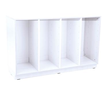 Quadro - Schrank M für Kunststoffbehälter, B 138, weiss, vierreihig