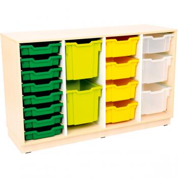 Quadro - Schrank M für Kunststoffbehälter, B 138, vierreihig