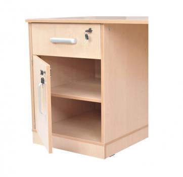Flexi Schreibtisch, Schrankteil links, Fronten Birke