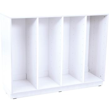 Quadro - Schrank M+ für Kunststoffbehälter, B 138, weiss, vierreihig