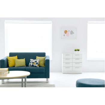 Grande Schrank M, T 48, B 82, mit 8 Schubladen - weiss