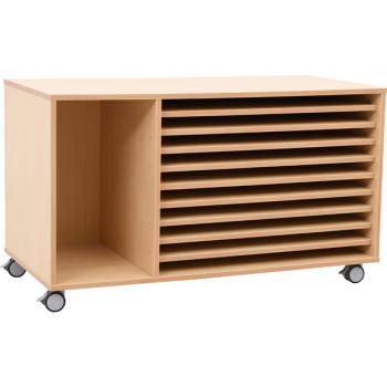 Flexi Regal für Papier bis B2, auf Rollen