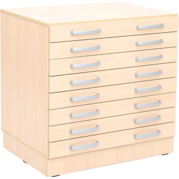 Grande - Schrank M mit tiefen Schubladen, T 60 - Ahorn