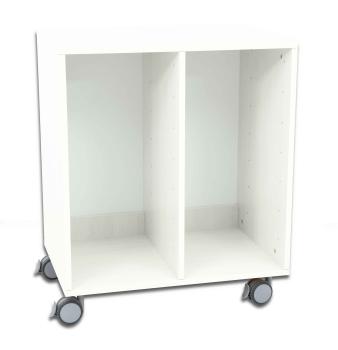 Grande - Regal M auf Rollen für Kunststoffbehälter, B 70 - weiss