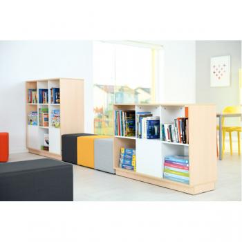 Quadro - Regal Raumteiler M, B 116 cm - Ahorn