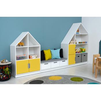 Quadro - Häuschen mit Regal, B 116, weiss