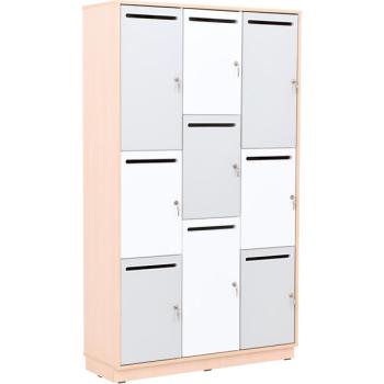 Quadro - Eigentumsschrank, 9 Fächer, 180°