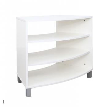 Quadro - Achtelkreis-Schrank Paolo, weiss - auf Beinen