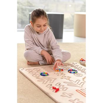 Good Wood Plattformschaukel mit Mustern, natur