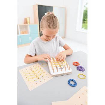 Good Wood Geoboard Montessori, weiss