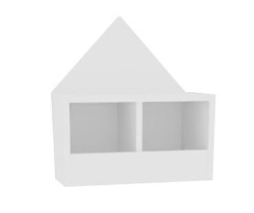 Garderobenregal Häuschen 2, Fachbreite: 30 cm, weiss, weiss