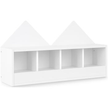 Garderobenregal Häuschen 4, Fachbreite: 30 cm, weiss, weiss
