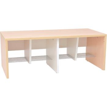 Bank zum Garderobenregal Häuschen 4, Breite: 129 cm, Sitzhöhe: 34,5 cm, Ahorn