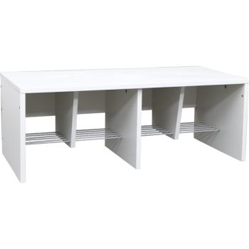 Bank zum Garderobenregal Häuschen 4, Breite: 129 cm, Sitzhöhe: 34,5 cm, weiss