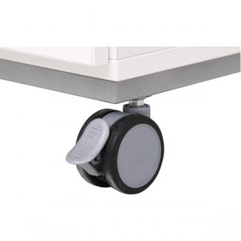 Grande Schreibtischrollschrank A, T 50, H 76 - weiss