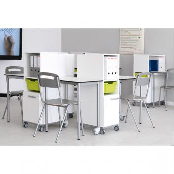 Grande Schreibtischrollschrank B, Ordnerfach vorn, T 50, H 111 - weiss